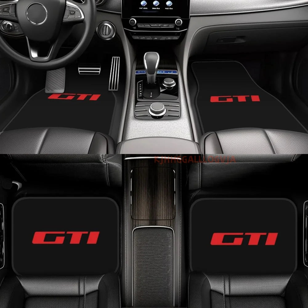 Juego de 4 Alfombrillas de Terciopelo Cristal Antideslizante para Coche Universal