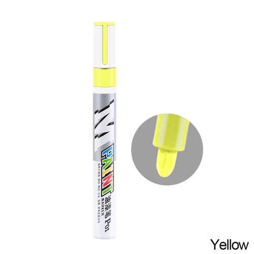 White Waterproof Cars Wheel Tire Oily Mark Pen Auto Rubber Tyre Paint Pen Cd Metal Permanent Paint Marker Graffiti Touch Up