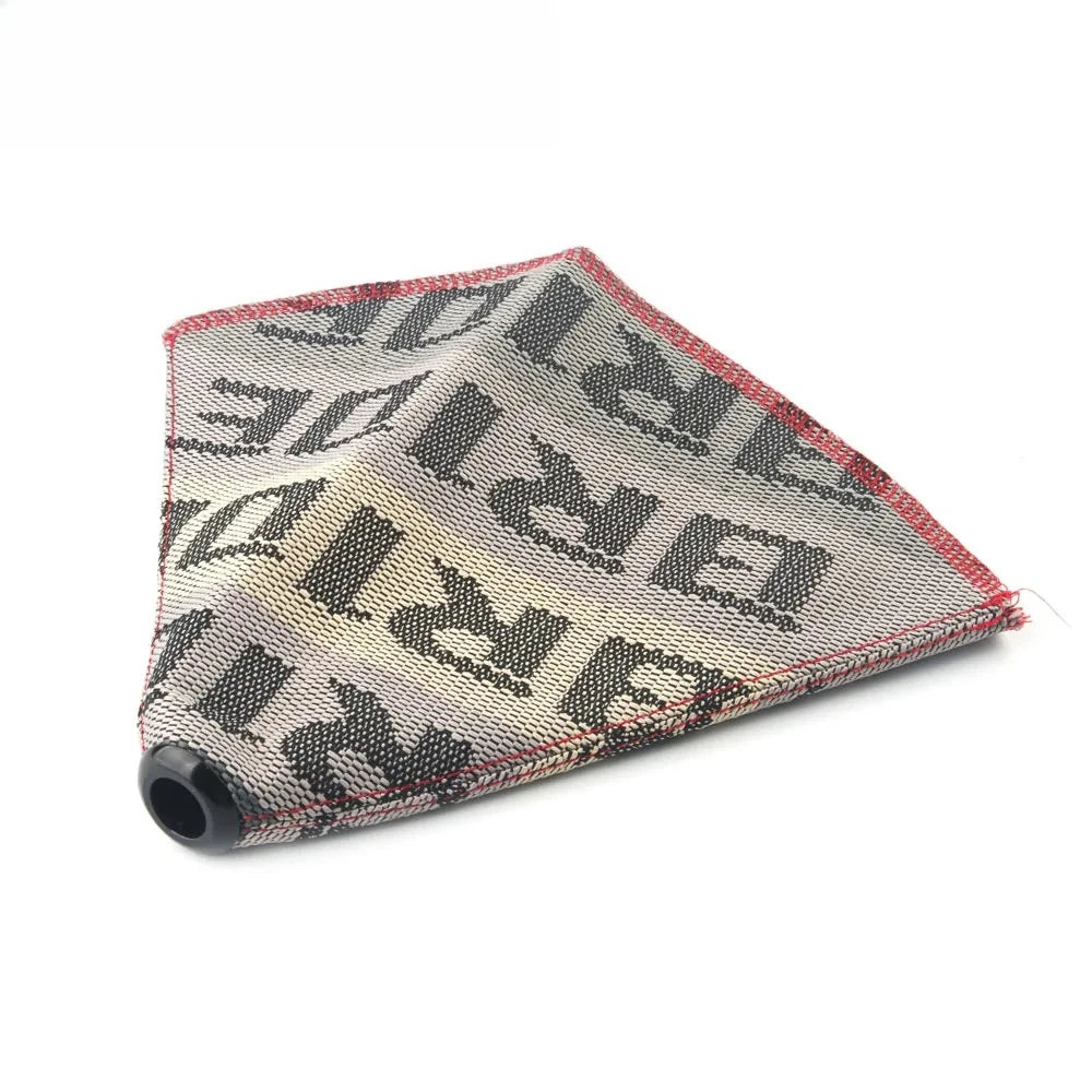 JDM Style Canvas Universal Shift Lever Knob Boot Cover Red Black Racing Shift Knob Collars Accesorios Para Vehículos