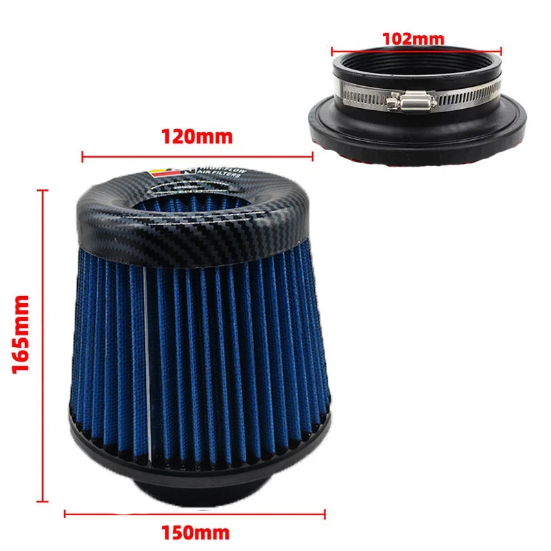 KN Intake Air Filter 3 Inch 76mm Car motorcycle Universal High Flow Air Filter Mushroom Head for KN Big Horsepower Performance