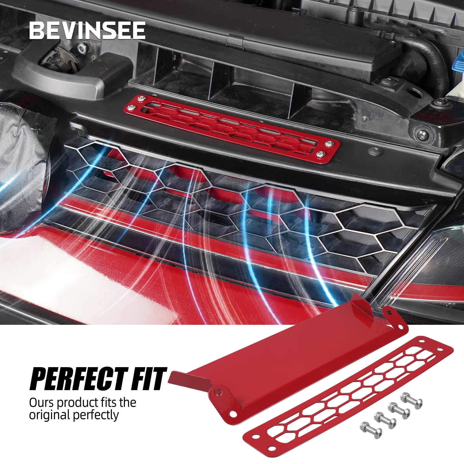 Kit de Mejora de Toma de Aire Dinámica BEVINSEE para VW Golf GTI/R MK7/7.5, Golf 7 GTI R 2012-2020 y Audi S3 8V 2013-2020.