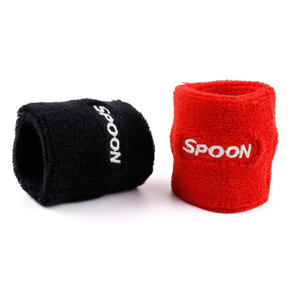 S POON jdm style Car Reservoir Brake Clutch Oil Tank Cap Sock Sweat Band