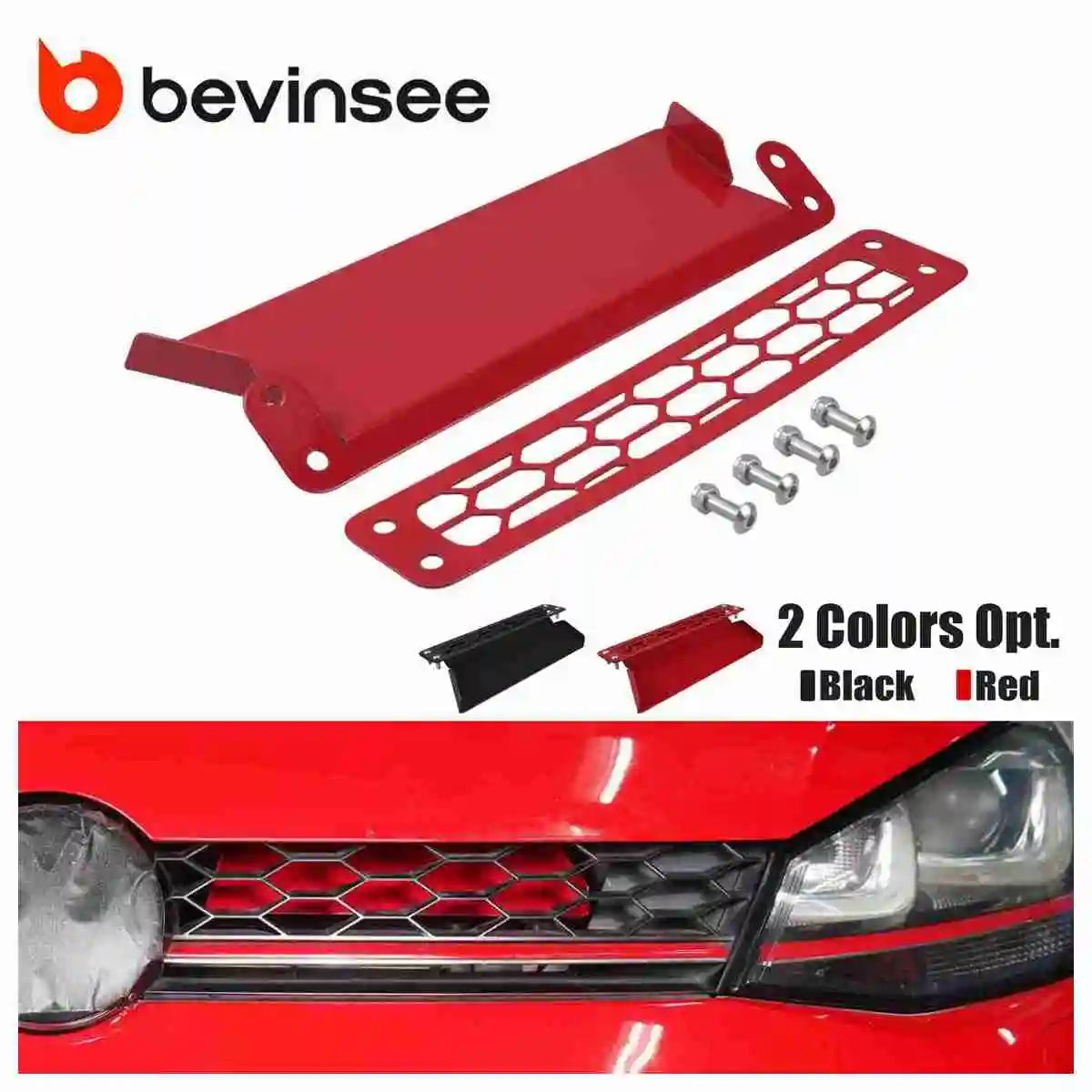 Kit de Mejora de Toma de Aire Dinámica BEVINSEE para VW Golf GTI/R MK7/7.5, Golf 7 GTI R 2012-2020 y Audi S3 8V 2013-2020.