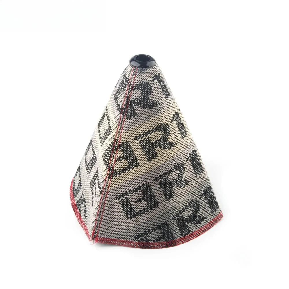 JDM Style Canvas Universal Shift Lever Knob Boot Cover Red Black Racing Shift Knob Collars Accesorios Para Vehículos