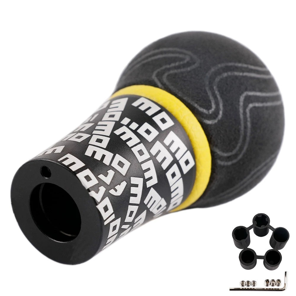 Pomo de Palanca de Cambios de Coche de Cuero y Gamuza MOMO Universal