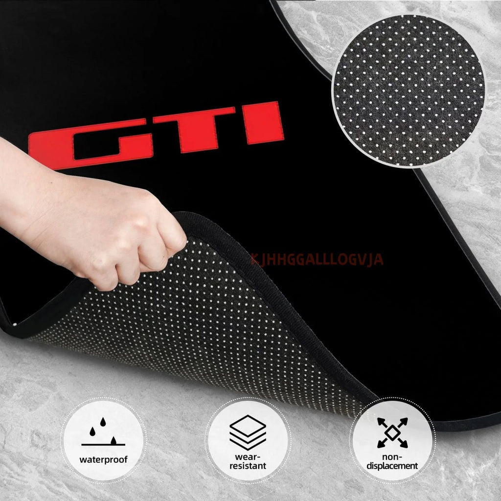 Juego de 4 Alfombrillas de Terciopelo Cristal Antideslizante para Coche Universal
