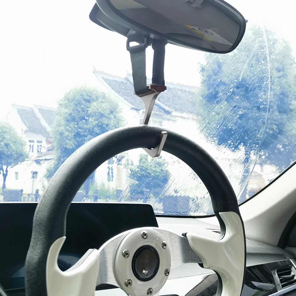Gancho para Volante de Coche, Soporte de Liberación Rápida para Parabrisas