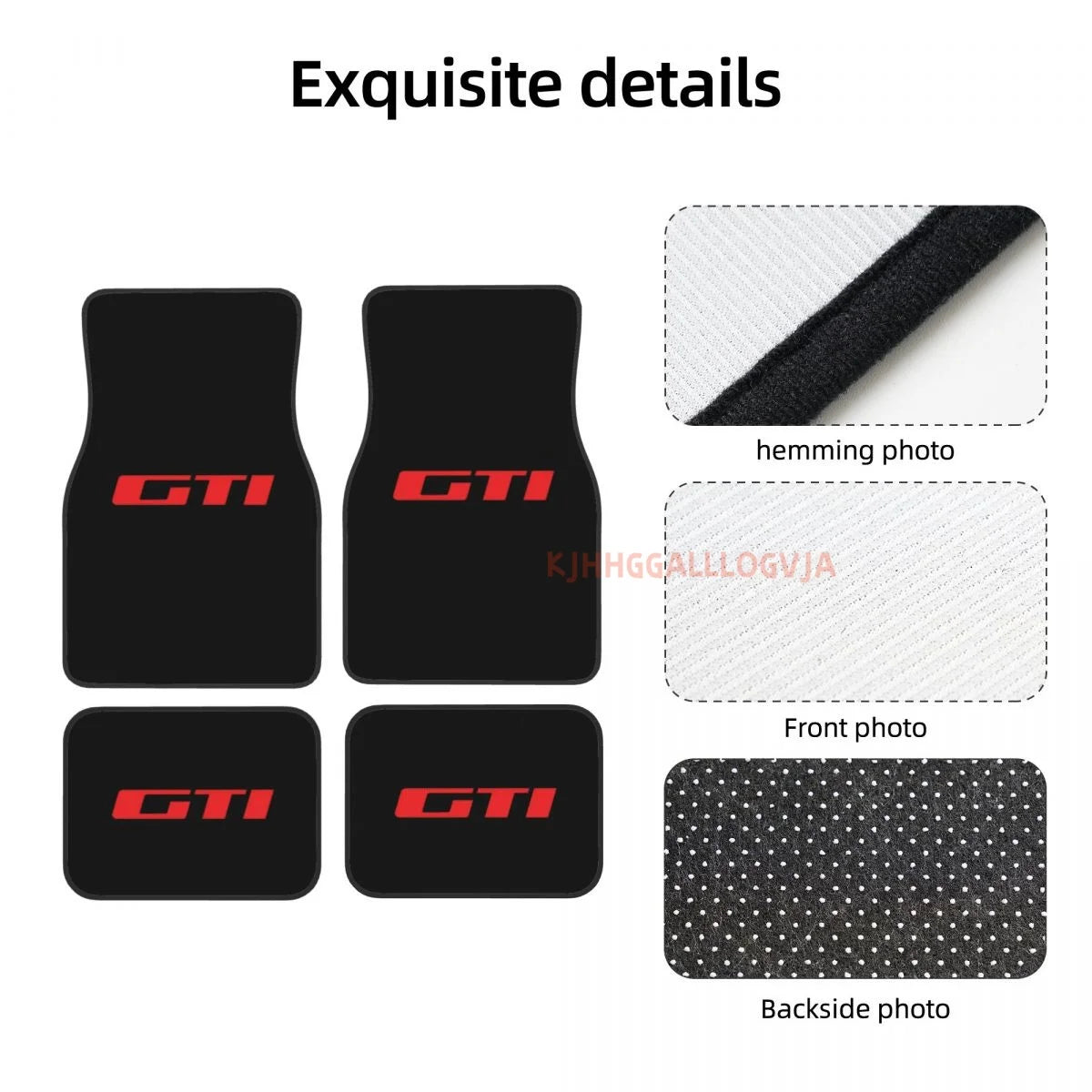Juego de 4 Alfombrillas de Terciopelo Cristal Antideslizante para Coche Universal