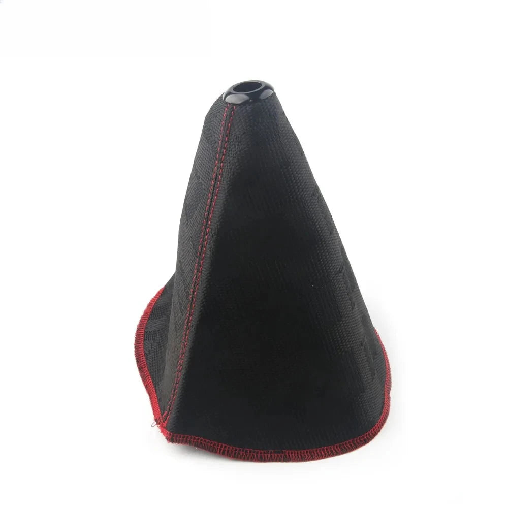 JDM Style Canvas Universal Shift Lever Knob Boot Cover Red Black Racing Shift Knob Collars Accesorios Para Vehículos