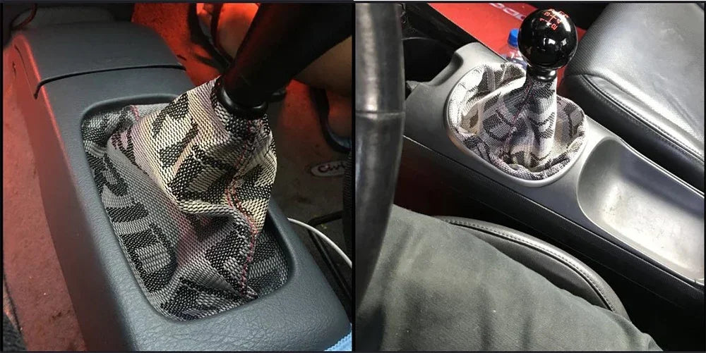 RECARO Funda de Palanca de Cambios de Alta Calidad de Tejido Hiperresistente para Coche Universal