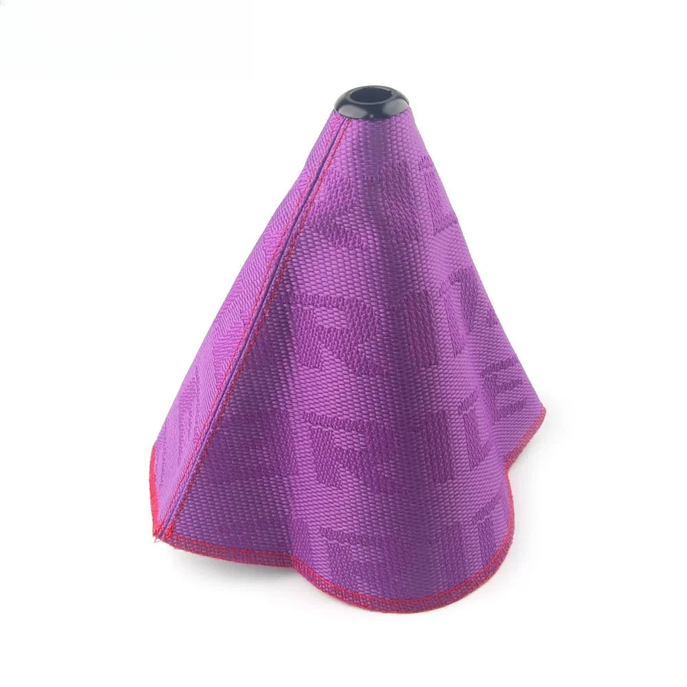 JDM Style Canvas Universal Shift Lever Knob Boot Cover Red Black Racing Shift Knob Collars Accesorios Para Vehículos