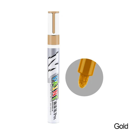White Waterproof Cars Wheel Tire Oily Mark Pen Auto Rubber Tyre Paint Pen Cd Metal Permanent Paint Marker Graffiti Touch Up