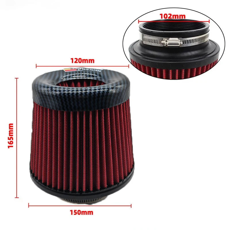 KN Intake Air Filter 3 Inch 76mm Car motorcycle Universal High Flow Air Filter Mushroom Head for KN Big Horsepower Performance