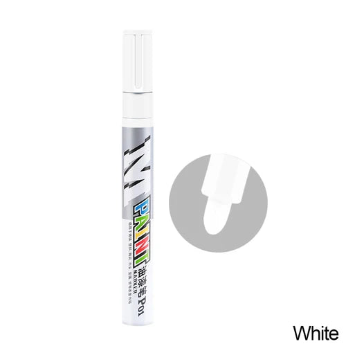White Waterproof Cars Wheel Tire Oily Mark Pen Auto Rubber Tyre Paint Pen Cd Metal Permanent Paint Marker Graffiti Touch Up